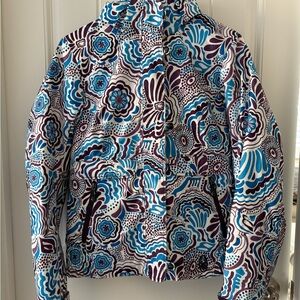 Spyder Blue and Purple Patterned Ski Jacket